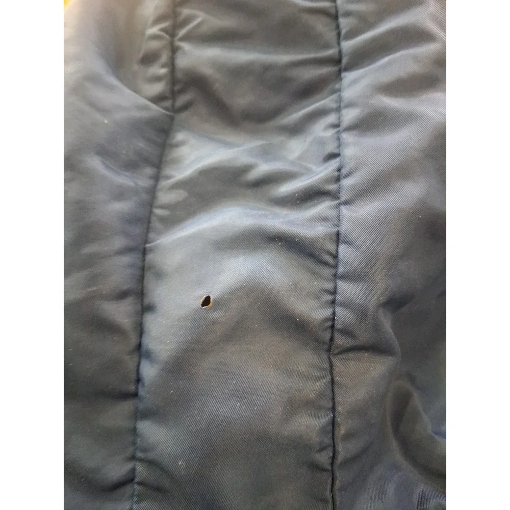 VTG Mens Unitog Union Bomber Jacket Fur Hood Mens Large 42R Blue Orange 1960's